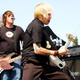That’s ex-bassist Michael Davenport on the left, and Ataris frontman Kris Roe on the right, onstage at 2003 Vans Warped Tour (Photo: Tim Mosenfelder/Getty Images)